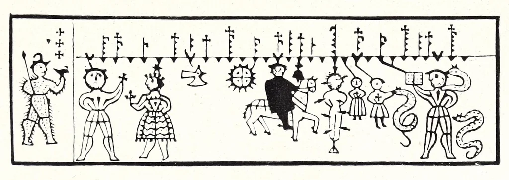 An illustration from Führer durch den symbologischen und typologischen Bilderkreis der christlichen Kunst des Mittelalters, 1920, leaf 133