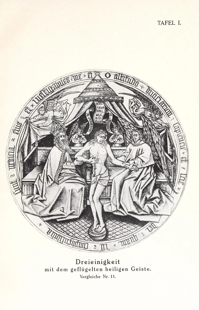 An illustration from Führer durch den symbologischen und typologischen Bilderkreis der christlichen Kunst des Mittelalters, 1920, leaf 19