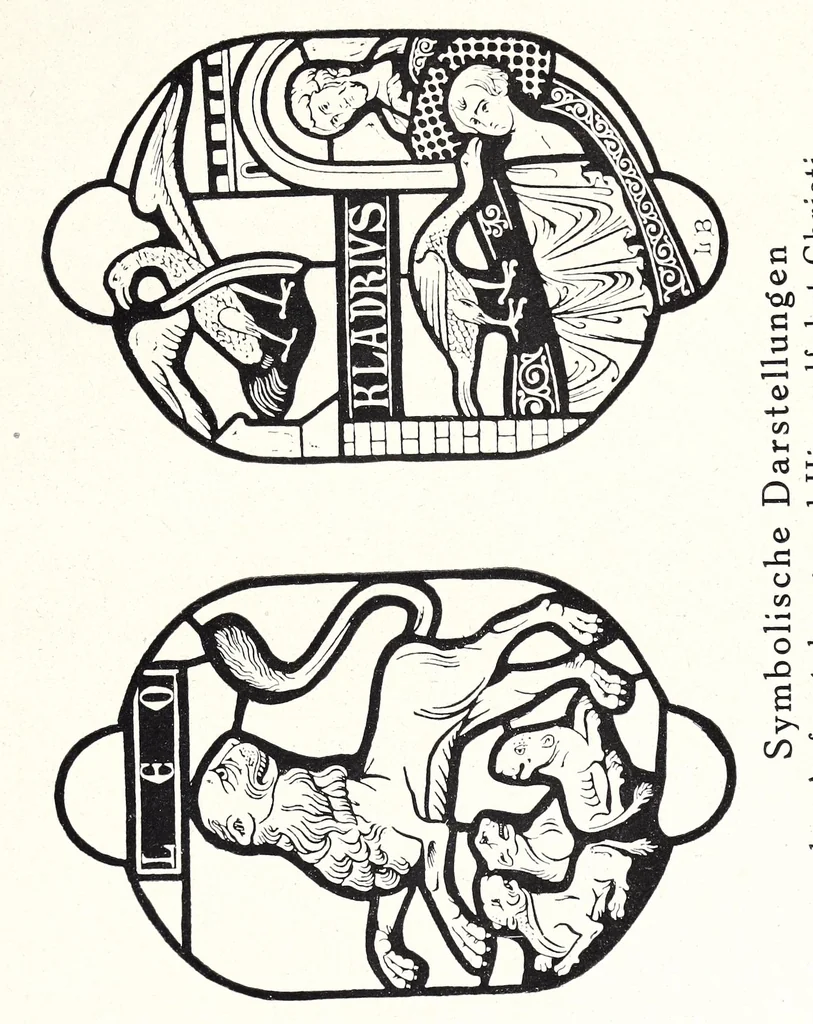 An illustration from Führer durch den symbologischen und typologischen Bilderkreis der christlichen Kunst des Mittelalters, 1920, leaf 63