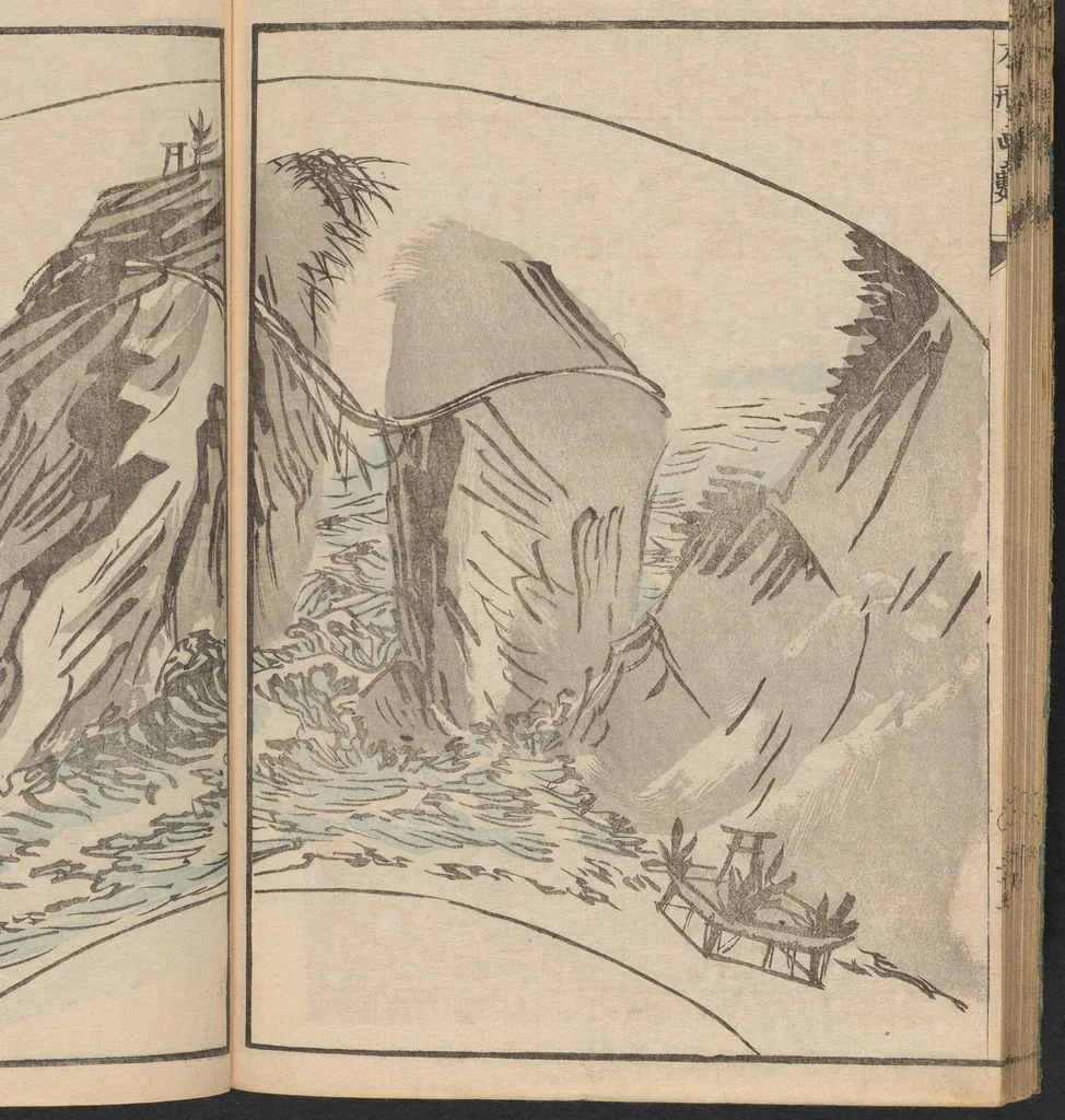 An illustration from Fukei gasō, 1817, leaf 31