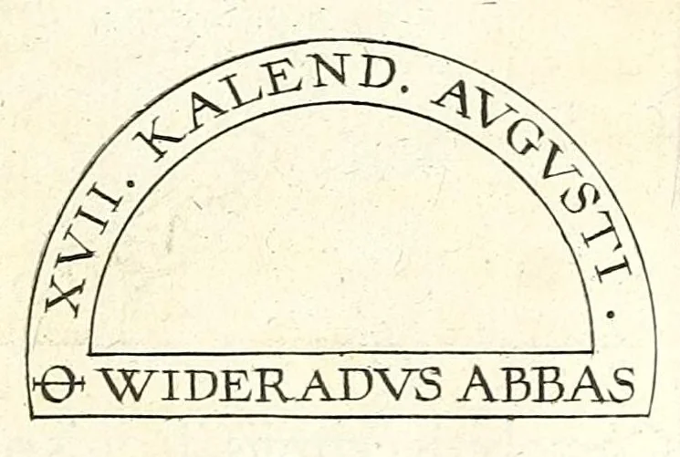 An illustration from Fuldensium antiquitatum libri IIII, 1612, leaf 195