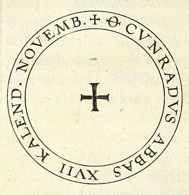 An illustration from Fuldensium antiquitatum libri IIII, 1612, leaf 196
