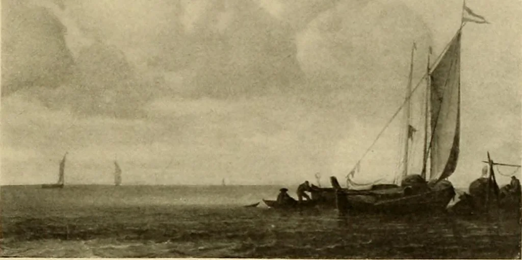 An illustration from The Hudson-Fulton celebration. Catalogue of an exhibition held in the Metropolitan Museum of Art; commemorative of the tercentenary of the discovery of the Hudson River by Henry Hudson in the year 1609, and the centenary of the first use of steam in the navigation of said river by Robert Fulton in the year 1807, 1909, leaf 337