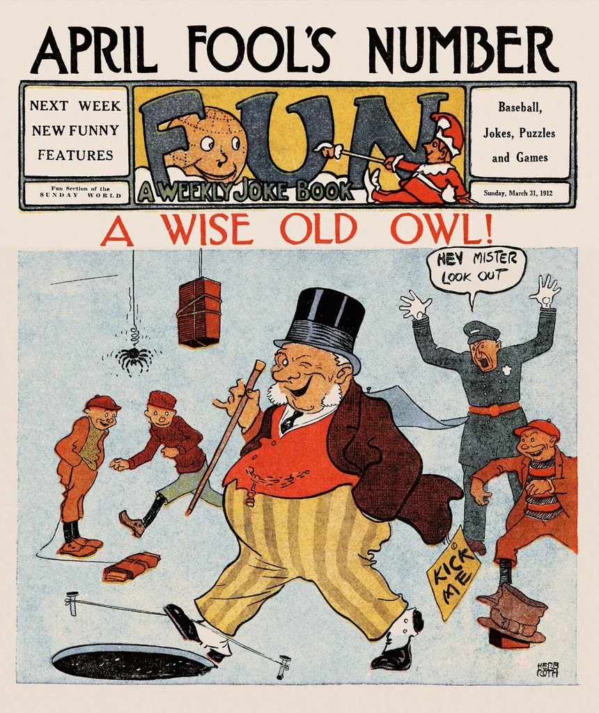 An illustration from Fun Section 1912-03-31 (N.Y. World)(D&M), 1912, leaf 0