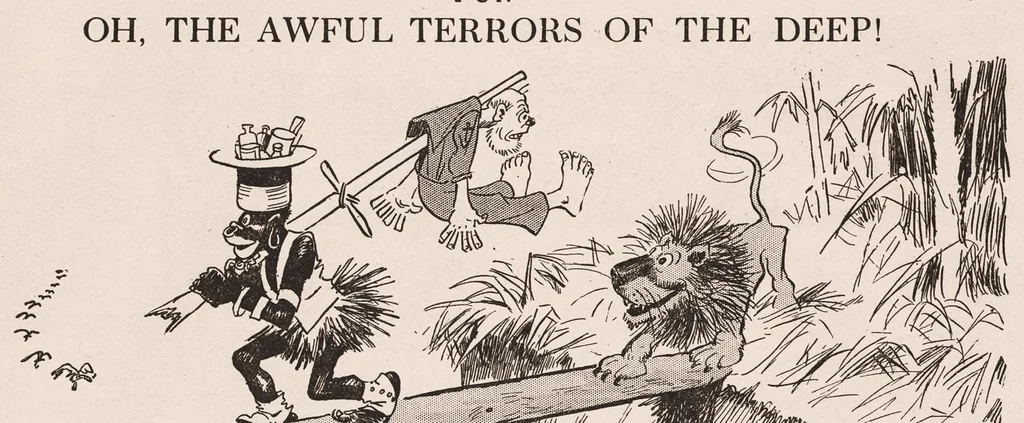An illustration from Fun Section 1912-03-31 (N.Y. World)(D&M), 1912, leaf 2