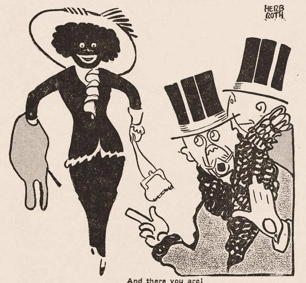 An illustration from Fun Section 1912-03-31 (N.Y. World)(D&M), 1912, leaf 9