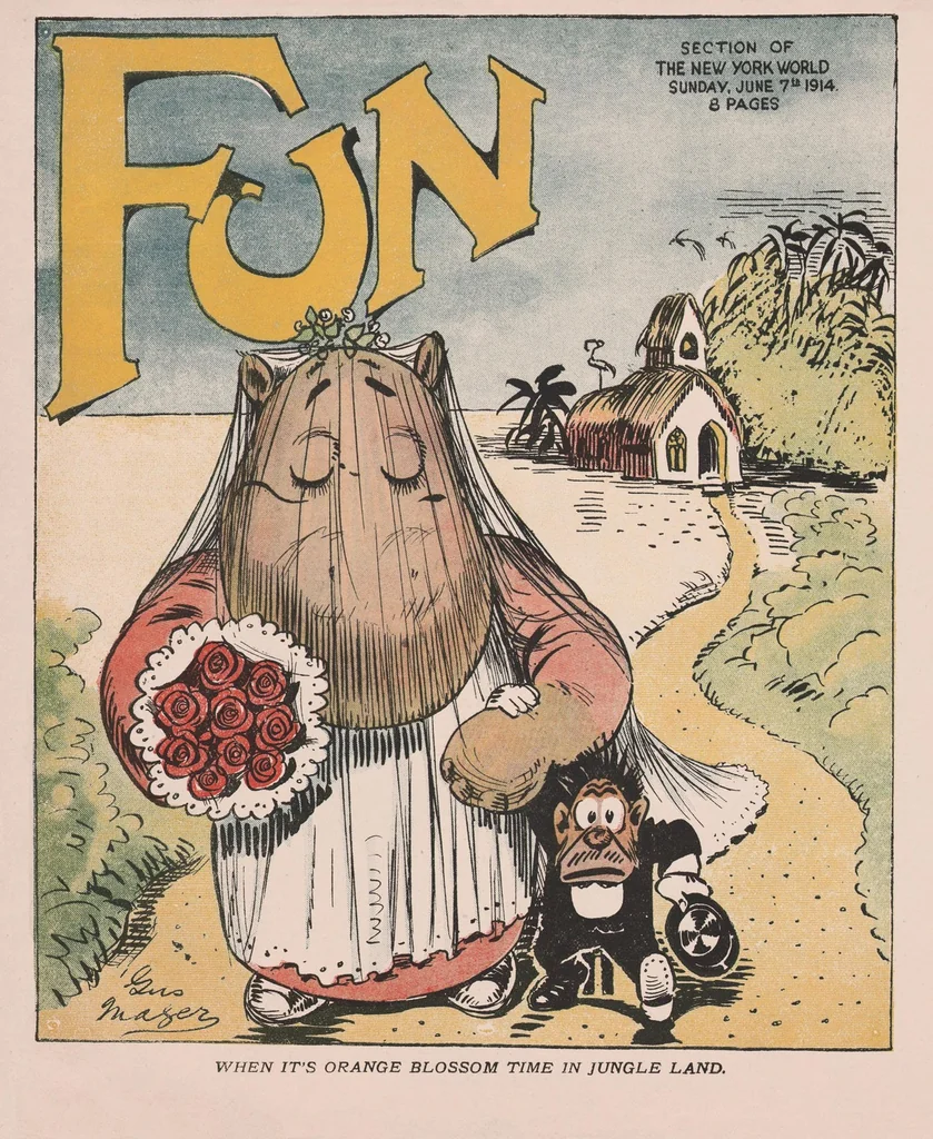 An illustration from Fun Section 1914-06-07 (N.Y. World)(D&M), 1914, leaf 0