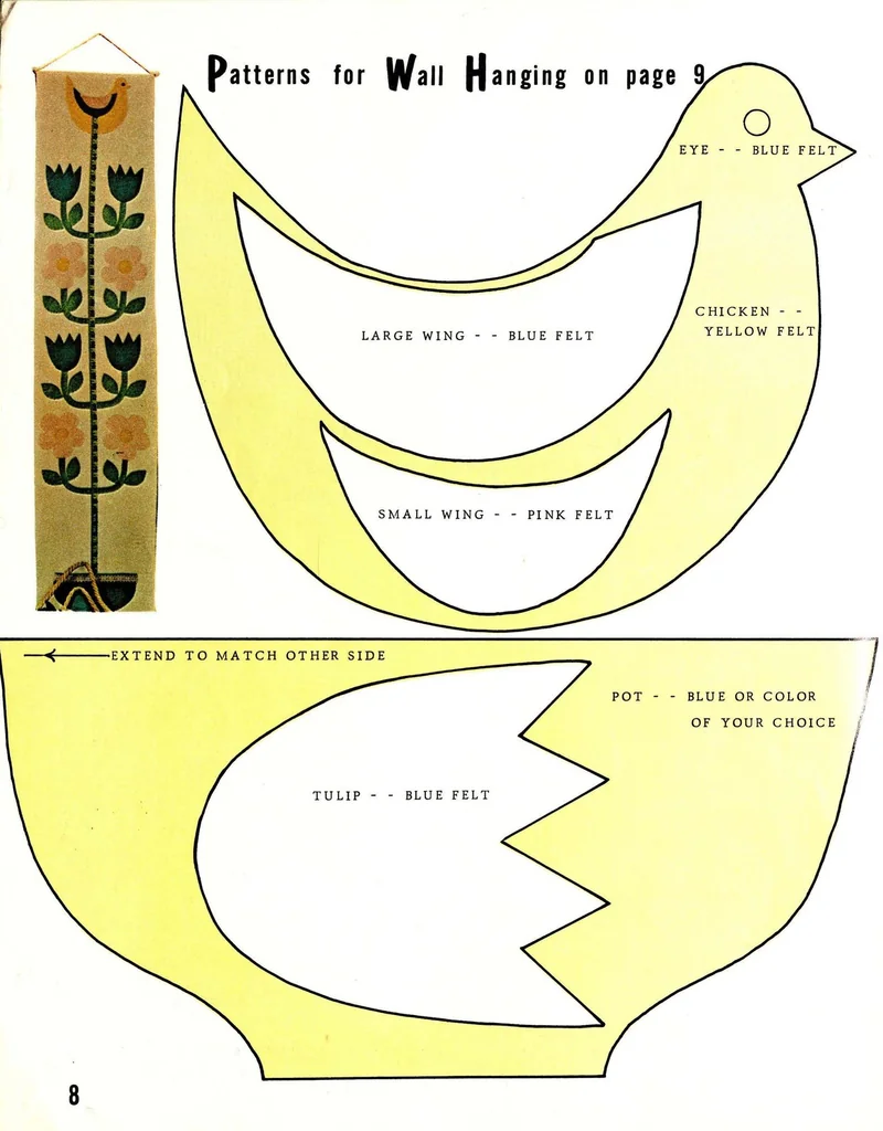 An illustration from Fun With Felt, 1966, leaf 7