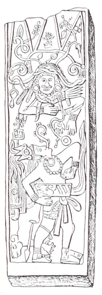 An illustration from The fundamental principles of Old and New World civilizations : a comparative research based on a study of the ancient Mexican religious, sociological and calendrical systems, 1901, leaf 158