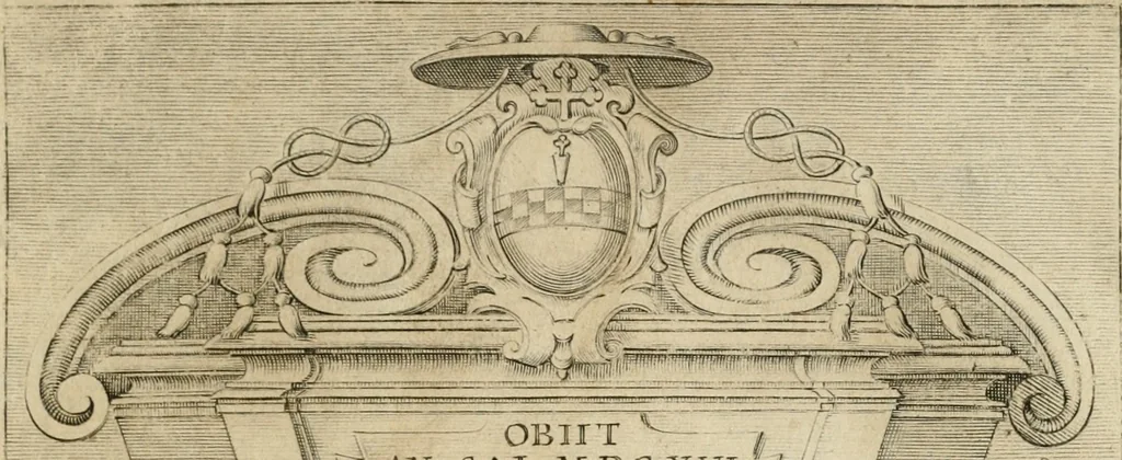 An illustration from Funerali nella morte dell'ill.mo et r.mo sig. card.le Horatio Spinola arciuescouo di Genoua, 1616, leaf 4