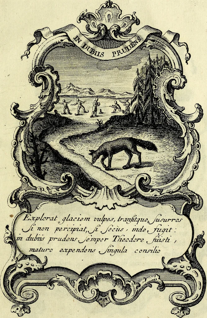 An illustration from Funeris solemnia in lugubri apparatu serenissimo ac eminentiss. DD. Ioanni Theodoro S.R.E. cardinali episcopo Frising, Ratisbon ... : parentata à sereniss. ac potentiss. principe Maximiliano Iosepho duce ac electore Bavariae &&. in templo elect. clericor. regul. theatinor, et ab ijsdem adornata, 1763, leaf 32