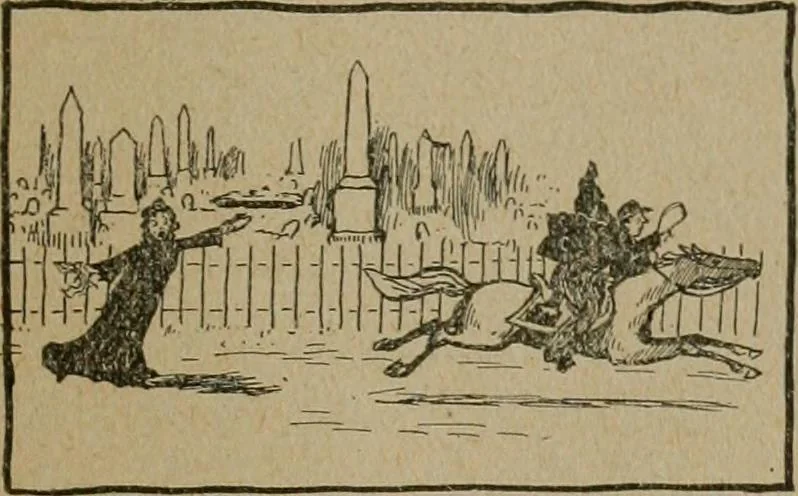 An illustration from Fun for doctors and their patients; fifty authentic ghost stories by fifty experienced physicians, 1901, leaf 25