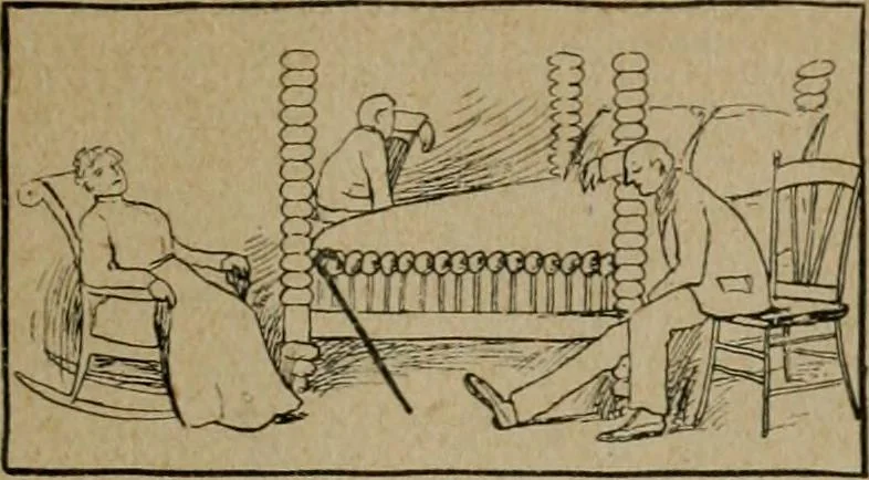 An illustration from Fun for doctors and their patients; fifty authentic ghost stories by fifty experienced physicians, 1901, leaf 35