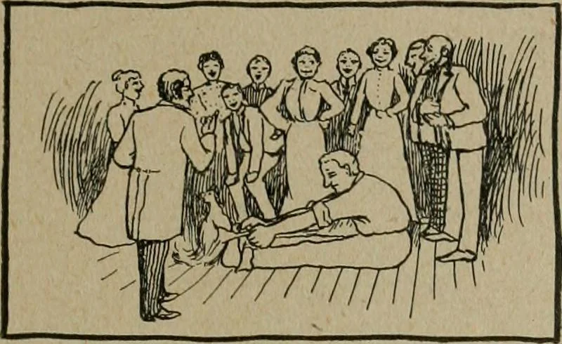 An illustration from Fun for doctors and their patients; fifty authentic ghost stories by fifty experienced physicians, 1901, leaf 87