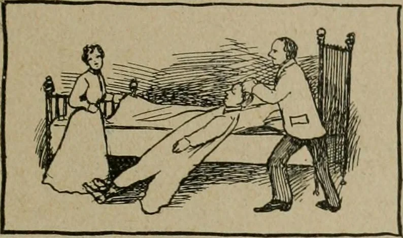 An illustration from Fun for doctors and their patients; fifty authentic ghost stories by fifty experienced physicians, 1901, leaf 99