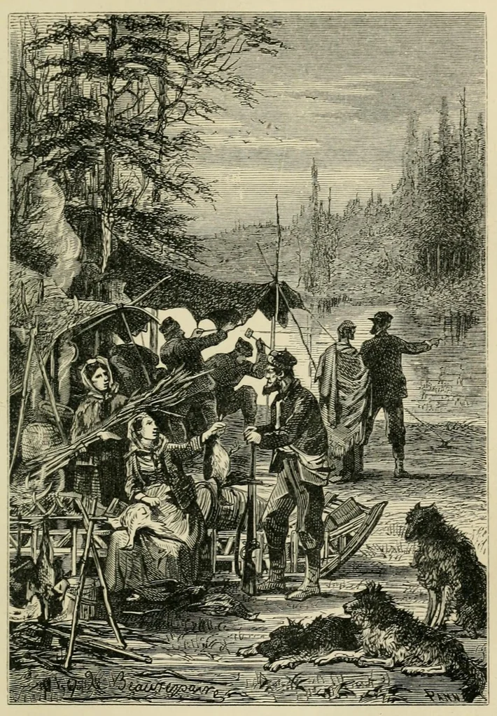 An illustration from The fur country; or, Seventy degrees north latitude;, 1874, leaf 141