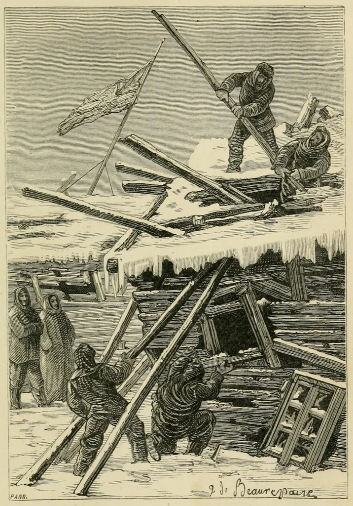 An illustration from The fur country; or, Seventy degrees north latitude;, 1874, leaf 263