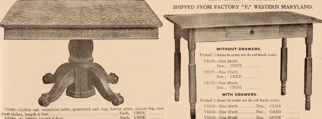 An illustration from Furniture catalogue season 1907-1908 / Baltimore Bargain House., 1907, leaf 56