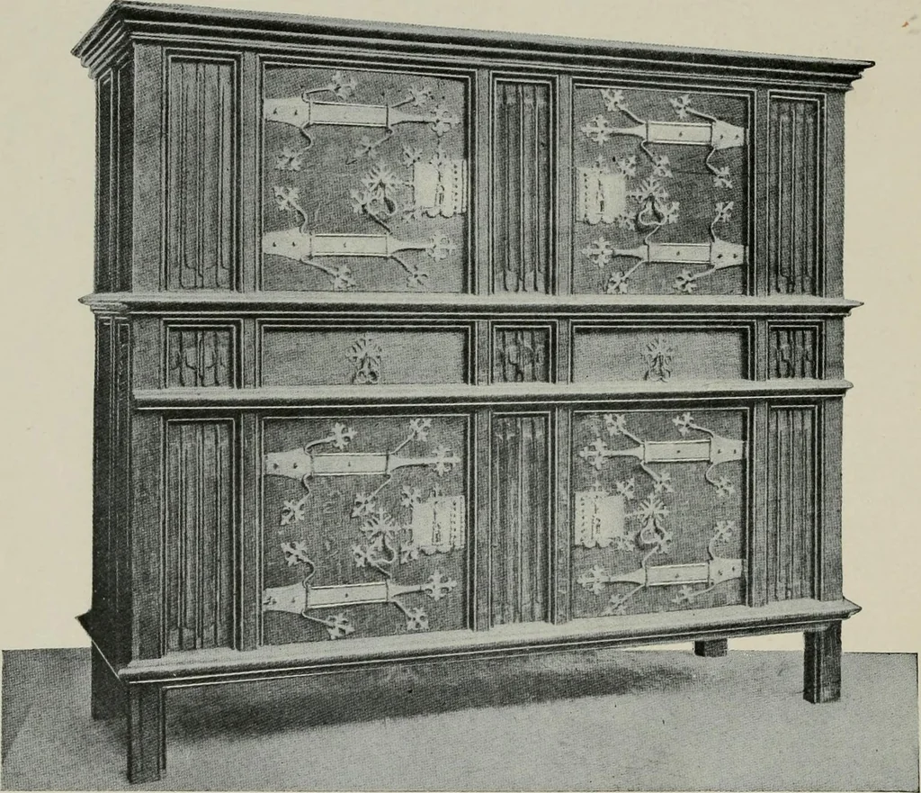 An illustration from Furniture designing and draughting, notes on the elementary forms, methods of construction and dimensions of common articles of furniture, 1907, leaf 102