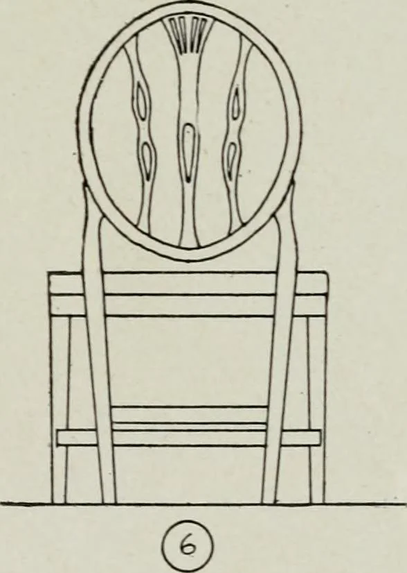 An illustration from Furniture designing and draughting, notes on the elementary forms, methods of construction and dimensions of common articles of furniture, 1907, leaf 45