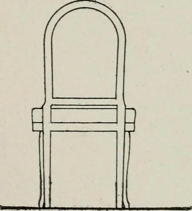 An illustration from Furniture designing and draughting, notes on the elementary forms, methods of construction and dimensions of common articles of furniture, 1907, leaf 45