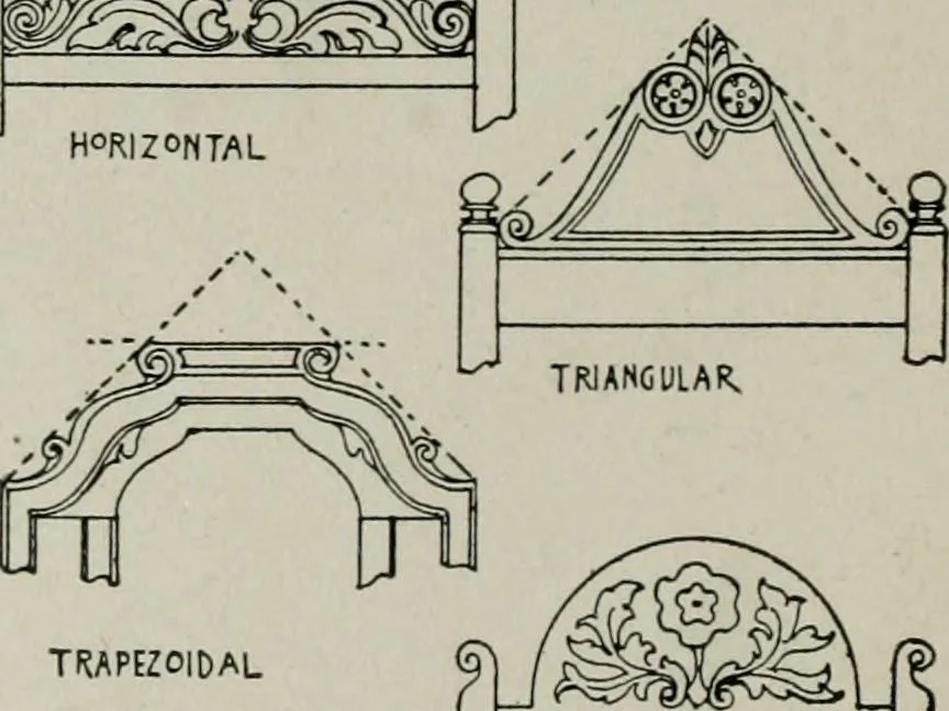 An illustration from Furniture designing and draughting, notes on the elementary forms, methods of construction and dimensions of common articles of furniture, 1907, leaf 48