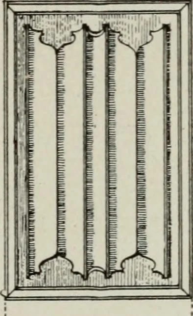 An illustration from Furniture designing and draughting, notes on the elementary forms, methods of construction and dimensions of common articles of furniture, 1907, leaf 73