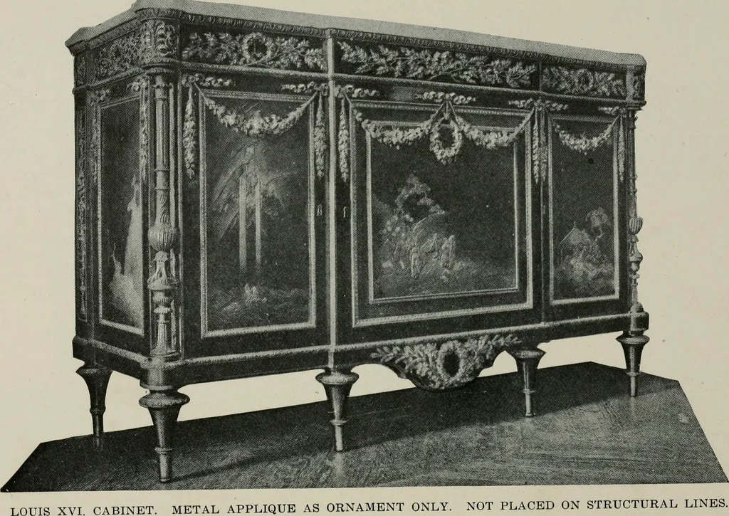 An illustration from Furniture designing and draughting, notes on the elementary forms, methods of construction and dimensions of common articles of furniture, 1907, leaf 98