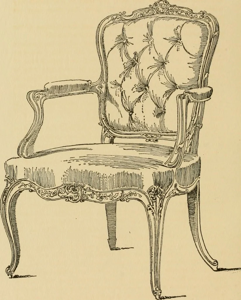 An illustration from Furniture designing and draughting, notes on the elementary forms, methods of construction and dimensions of common articles of furniture, 1914, leaf 117