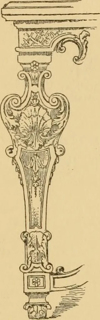 An illustration from Furniture designing and draughting, notes on the elementary forms, methods of construction and dimensions of common articles of furniture, 1914, leaf 122