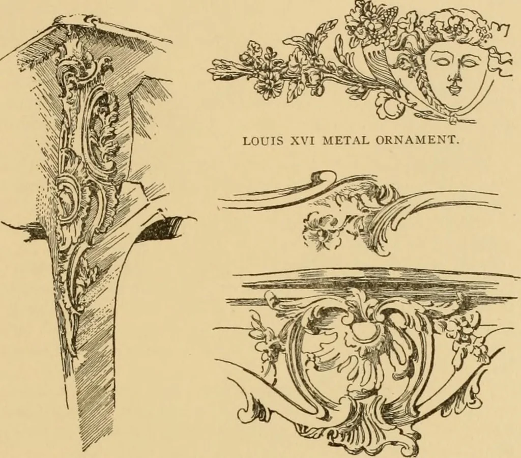 An illustration from Furniture designing and draughting, notes on the elementary forms, methods of construction and dimensions of common articles of furniture, 1914, leaf 124