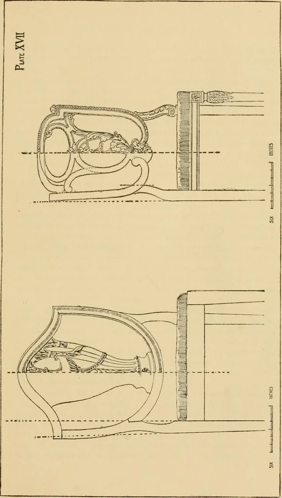 An illustration from Furniture designing and draughting, notes on the elementary forms, methods of construction and dimensions of common articles of furniture, 1914, leaf 94