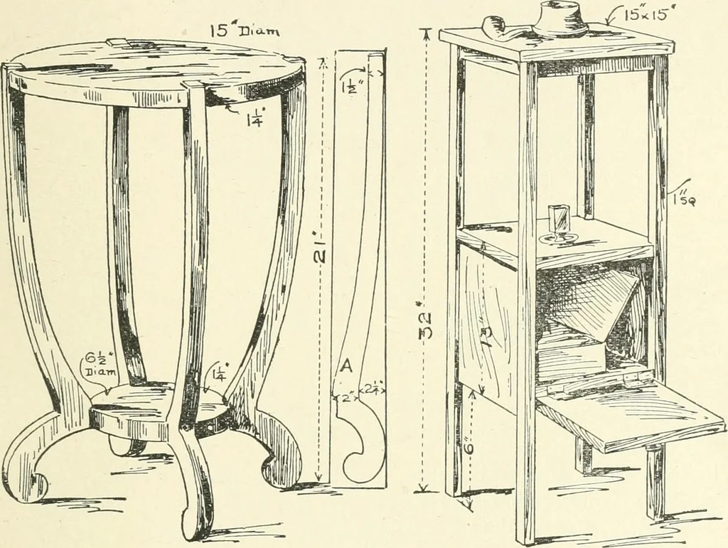 An illustration from Furniture for the craftsman; a manual for the student and machanic, 1914, leaf 112