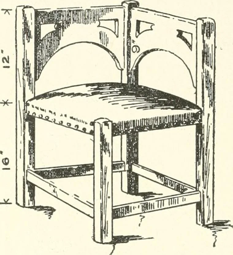 An illustration from Furniture for the craftsman; a manual for the student and machanic, 1914, leaf 179