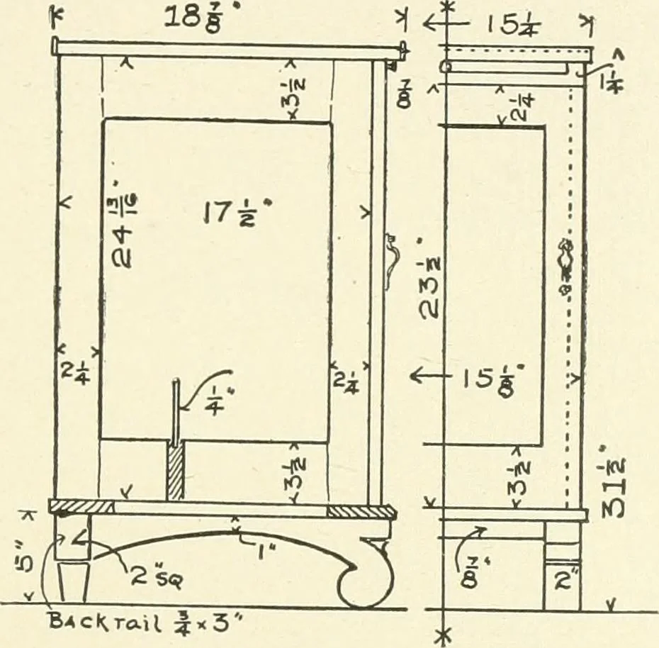 An illustration from Furniture for the craftsman; a manual for the student and machanic, 1914, leaf 190