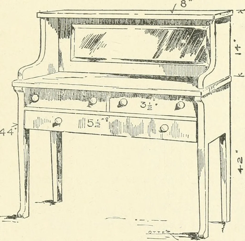 An illustration from Furniture for the craftsman; a manual for the student and machanic, 1914, leaf 202