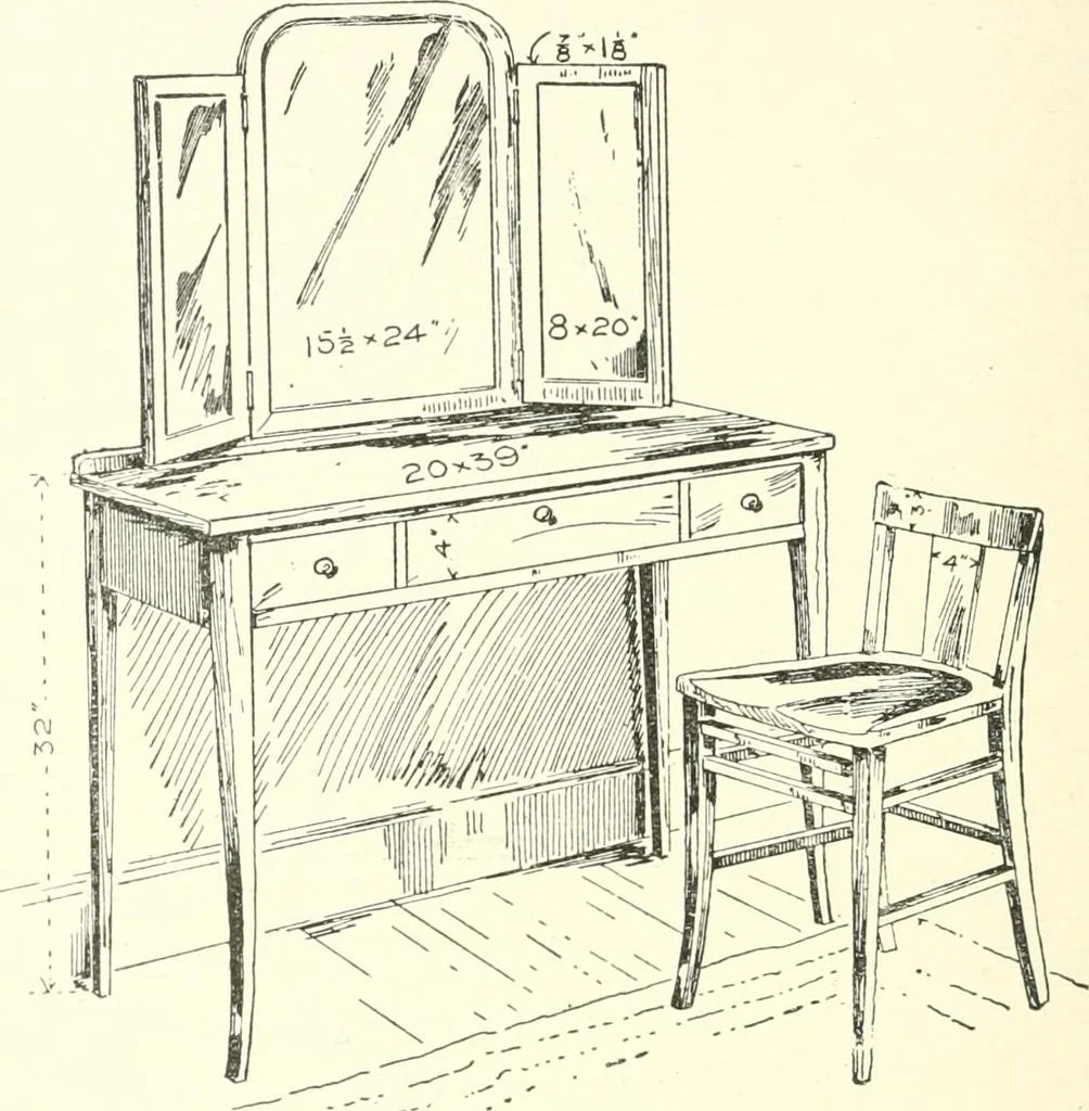 An illustration from Furniture for the craftsman; a manual for the student and machanic, 1914, leaf 231