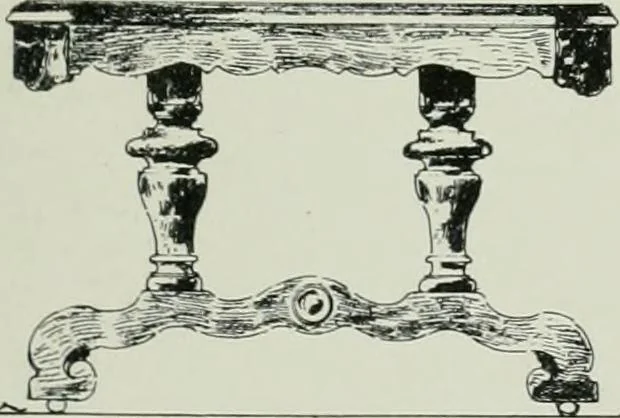 An illustration from Furniture for to-day and to-morrow, with details, scale drawings, and pen and ink sketches, 1900, leaf 117