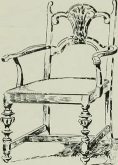 An illustration from Furniture for to-day and to-morrow, with details, scale drawings, and pen and ink sketches, 1900, leaf 119