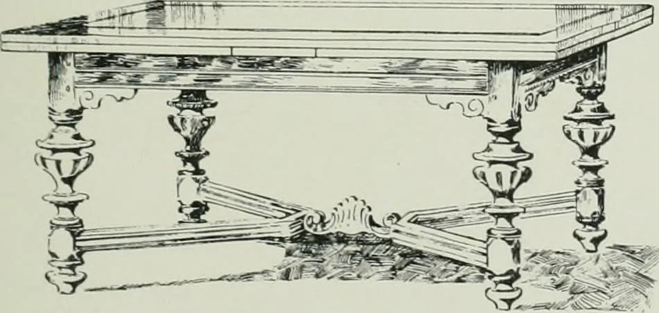 An illustration from Furniture for to-day and to-morrow, with details, scale drawings, and pen and ink sketches, 1900, leaf 119