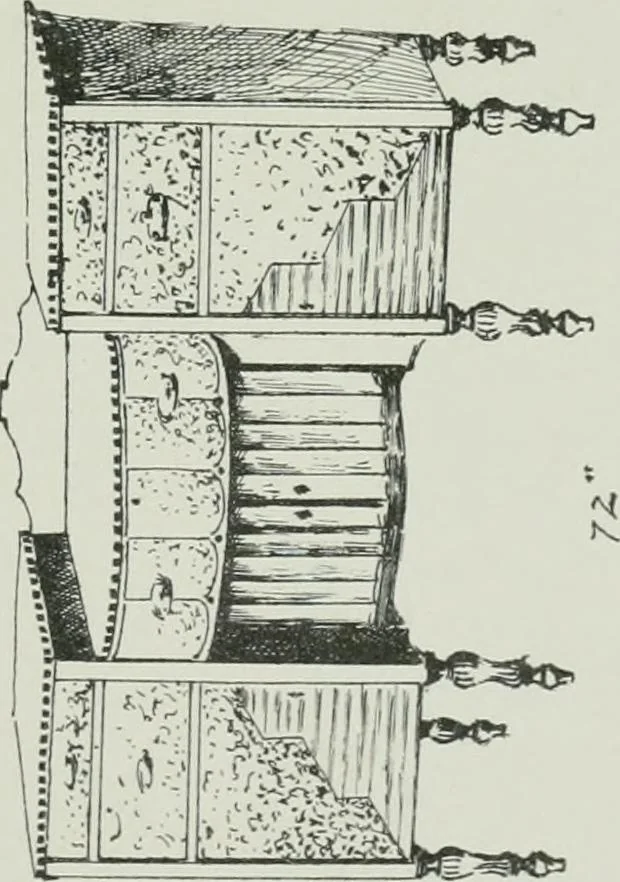 An illustration from Furniture for to-day and to-morrow, with details, scale drawings, and pen and ink sketches, 1900, leaf 127