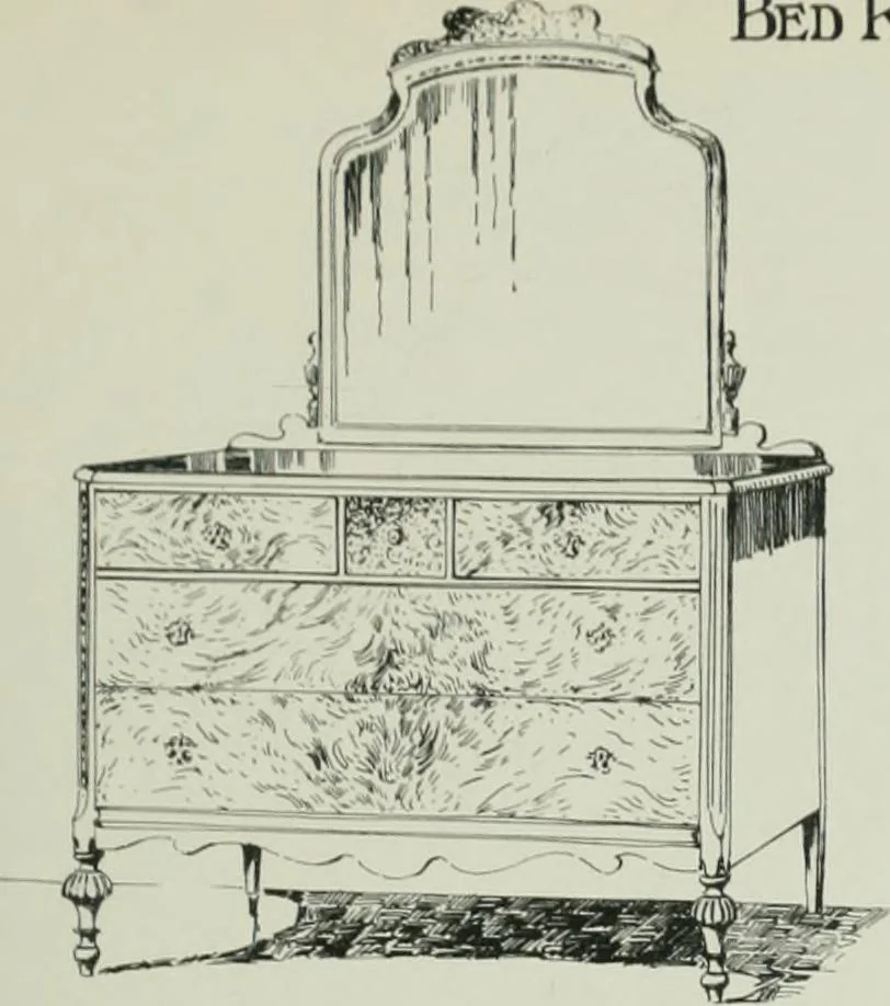 An illustration from Furniture for to-day and to-morrow, with details, scale drawings, and pen and ink sketches, 1900, leaf 131