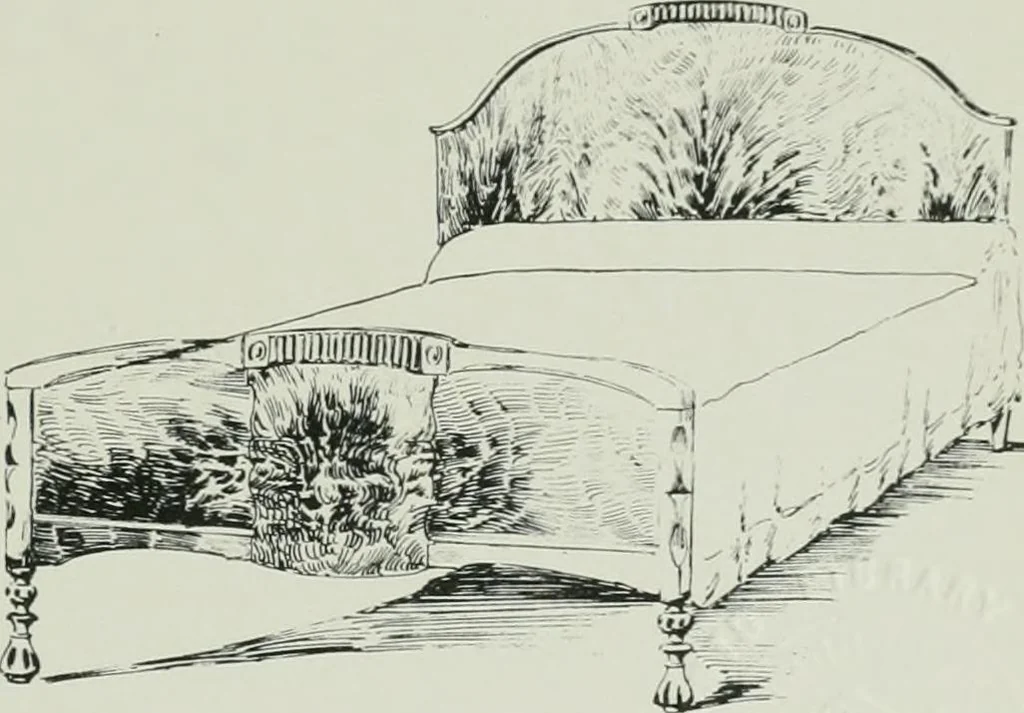 An illustration from Furniture for to-day and to-morrow, with details, scale drawings, and pen and ink sketches, 1900, leaf 133