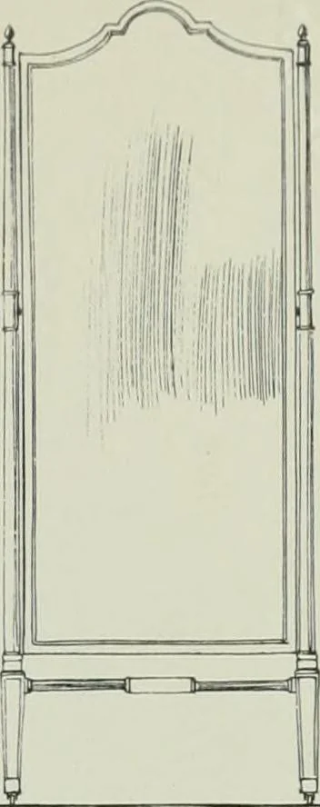 An illustration from Furniture for to-day and to-morrow, with details, scale drawings, and pen and ink sketches, 1900, leaf 147