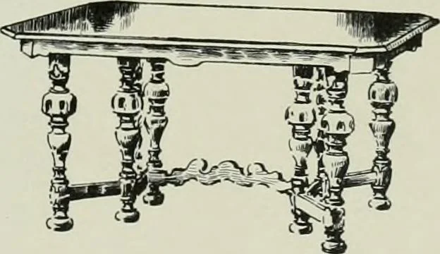 An illustration from Furniture for to-day and to-morrow, with details, scale drawings, and pen and ink sketches, 1900, leaf 157