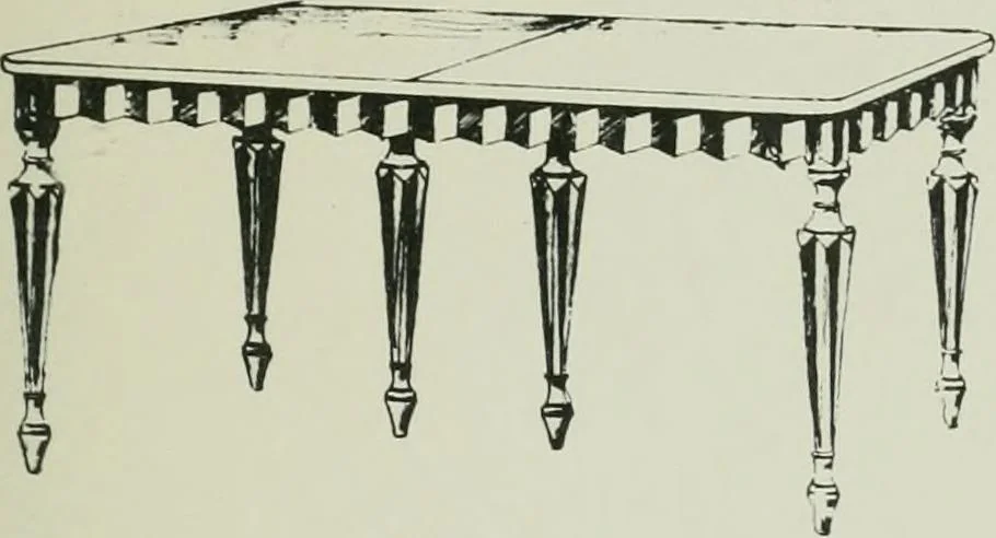 An illustration from Furniture for to-day and to-morrow, with details, scale drawings, and pen and ink sketches, 1900, leaf 159