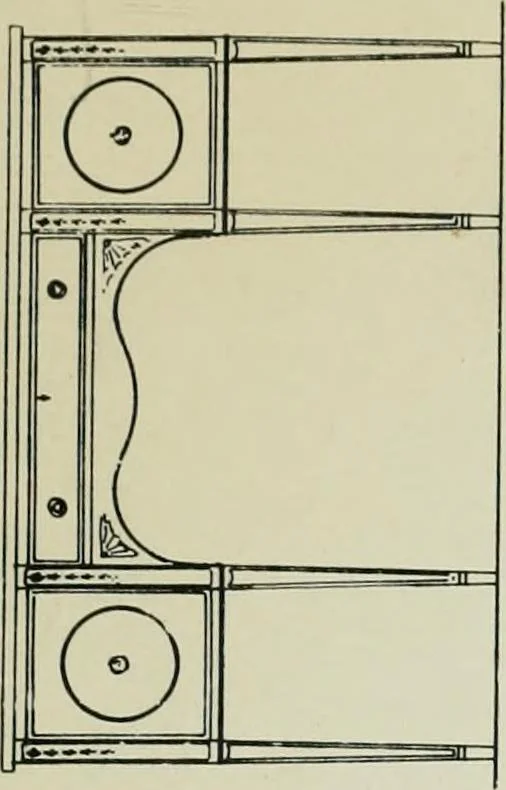 An illustration from Furniture for to-day and to-morrow, with details, scale drawings, and pen and ink sketches, 1900, leaf 163