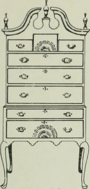 An illustration from Furniture for to-day and to-morrow, with details, scale drawings, and pen and ink sketches, 1900, leaf 49