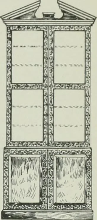 An illustration from Furniture for to-day and to-morrow, with details, scale drawings, and pen and ink sketches, 1900, leaf 49
