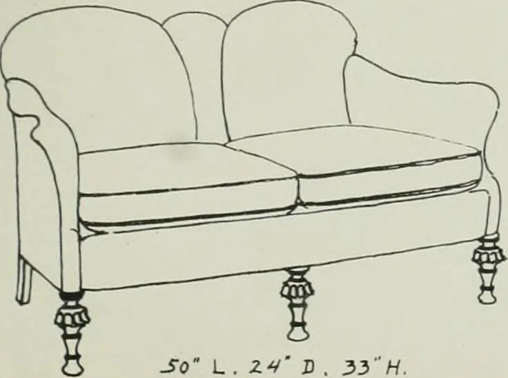 An illustration from Furniture for to-day and to-morrow, with details, scale drawings, and pen and ink sketches, 1900, leaf 55